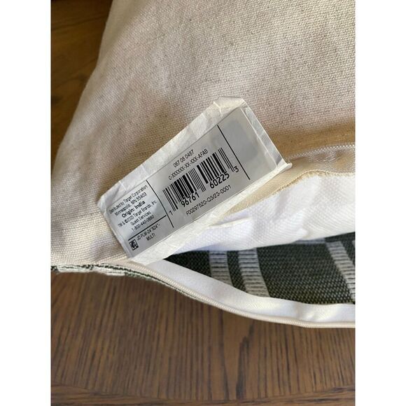 Threshold Oversized 26x26” Tree Stitched Stripe Window Pane Throw Pillow - Picture 6 of 6